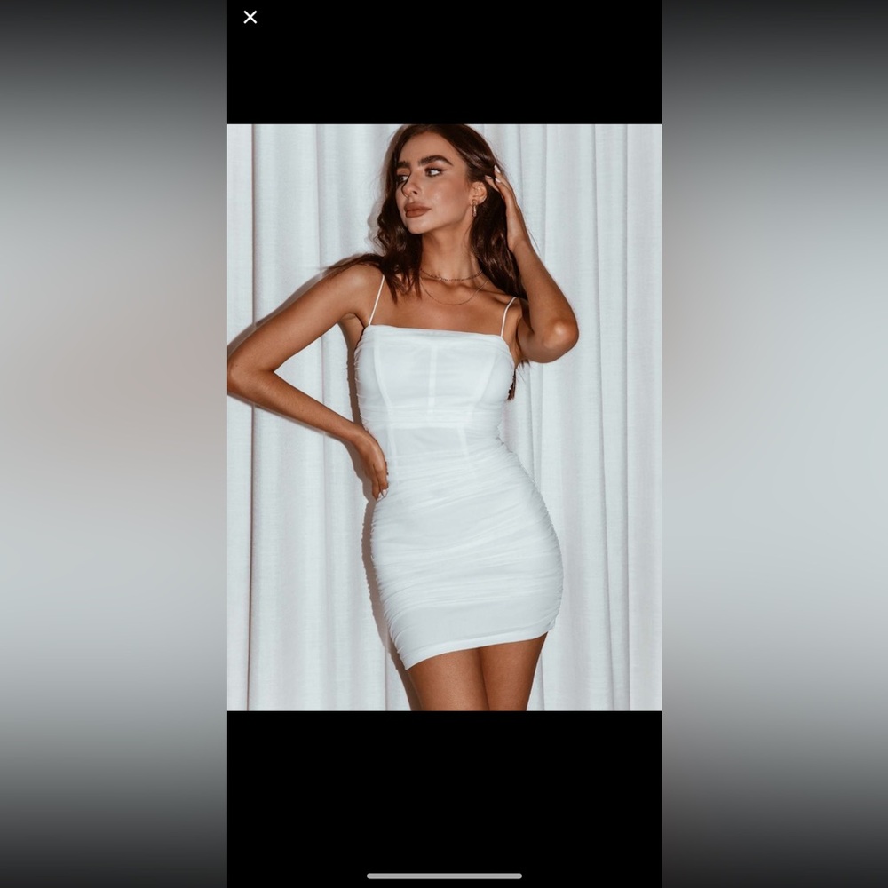 Princess Polly Elegant White Bodycon Dress Size 4